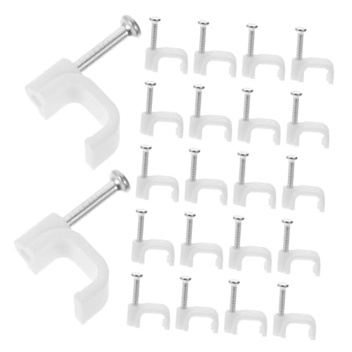 jojofuny 300 Stück Teiliges Nagel kabelclips für Ethernet Lautsprecherkabel Flache Kabelhalter aus Robustem Material Schnelle Montage für Haus Industrie kabelmanagement Vielseitig jojofuny 300 Stück Teiliges Nagel kabelclips für Ethernet Lautsprecherkabel Flache Kabelhalter aus Robustem Material Schnelle Montage für Haus Industrie kabelmanagement Vielseitig von jojofuny
