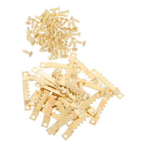 jojofuny 30Er-Set Unsichtbarer Fotorahmenhaken Bildbügel mit Schraube Fotorahmenhardware Metallhaken zum Aufhängen von Fotos Wandmontierter Fotorahmenhaken Bildhänge -Hardware Eisen Golden jojofuny 30Er-Set Unsichtbarer Fotorahmenhaken Bildbügel mit Schraube Fotorahmenhardware Metallhaken zum Aufhängen von Fotos Wandmontierter Fotorahmenhaken Bildhänge -Hardware Eisen Golden von jojofuny