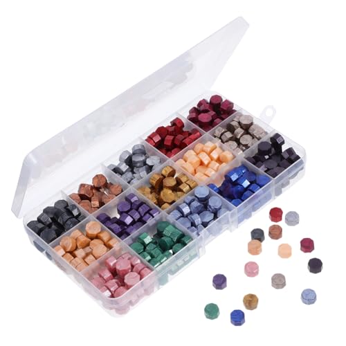 jojofuny 375 Teiliges Wachssiegel Set – Wachsperlen – Siegelstempelperlen Für Hochzeitseinladungen Briefumschläge Karten Und Bastelbedarf von jojofuny