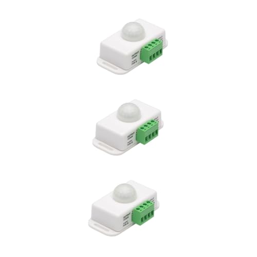 jojofuny 3St Infrarotsensor Licht mit Bewegungsmelder Bewegungssensoren menschlicher Körpersensor Pir-Sensor küchenlampe küchenleuchte 12V Bewegungssensor 12-Volt-Timer LED Regler Abs Weiß jojofuny 3St Infrarotsensor Licht mit Bewegungsmelder Bewegungssensoren menschlicher Körpersensor Pir-Sensor küchenlampe küchenleuchte 12V Bewegungssensor 12-Volt-Timer LED Regler Abs Weiß von jojofuny