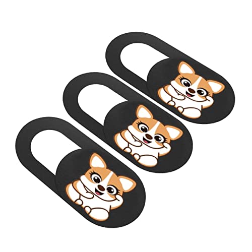 jojofuny 3er-Pack Webcam-sichtschutz – Schiebe-kameraabdeckung Für Laptop Tablet Web Mit Lustigem Kawaii-hundemotiv Selbstklebend Hochwertig von jojofuny