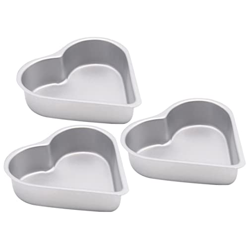 jojofuny 3stücke Herzförmige Puddingformen Metall Antihaftbeschichtete Backformen Für Kuchen Desserts Und Pudding Für Familienfeiern Und von jojofuny