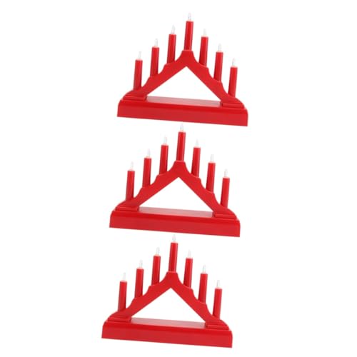jojofuny 3stücke Nachtlicht Brückenform Weihnachtsbaum Kerzenbrücke Tischlampe Zufällige Farbe Batteriefrei Stilvolles Design Für Festliche Dekoration Im Wohnzimmer Schlafzimmer von jojofuny