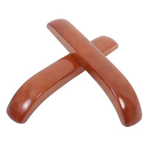 jojofuny 4 Paare Massive Holz -Handläufoberfläche Zubehör Armlehnen Bürostuhl mit Lordosenstütze Brauner Bürostuhl bequem ersatzteil drehstuhl bürostuhl ersatzteile armpolster Stuhl hölzern von jojofuny