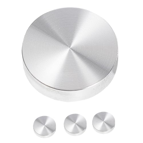 jojofuny 4 Stck. Aluminiumlegierung Runde Scheibe Adapter Teiliges Leicht Tragbar für und Teetisch Vielseitig Robust für Möbel und Vitrinen von jojofuny