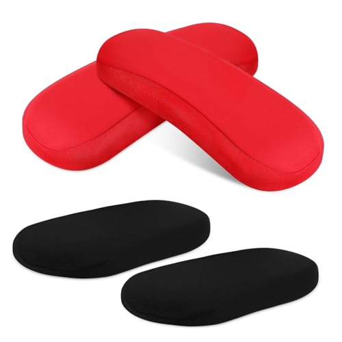 jojofuny 4 Stück Armlehnenabdeckung Ergonomisch Armlehnenpolster schützend Schreibtisch Beschützer Stoff Armlehnenbezüge für Stühle Stuhlarmlehre Abdeckungen Polyester von jojofuny