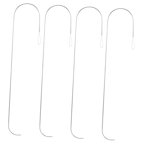 jojofuny 4 Stück Big Eye Looper Perlen Sticknadel Nähnadel Herstellung Perlengarn Perlennadel Gobelinnadel Strickstich Perlen Selbstnadeln Einfädeln Armbandherstellung Werkzeug Metall von jojofuny