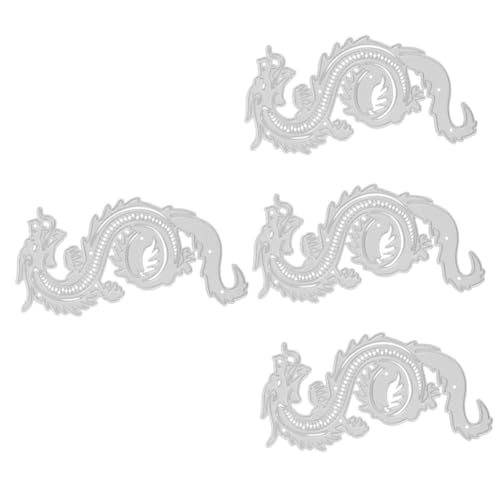 jojofuny 4 Stück DIY Stanzschablone Metall Hochwertige Schneidform für Scrapbooking Kartenherstellung Bastelprojekte Robustes Design Hochlegiertem für von jojofuny