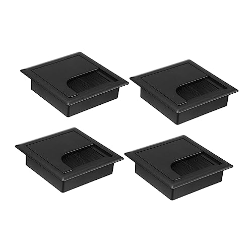 jojofuny 4 Stücke Kabel Tülle Platz Schreibtisch Kabel Loch Abdeckung Organizer Schwarz Einfach Installieren Box Für Home Office von jojofuny