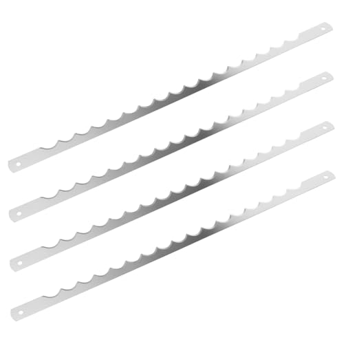 jojofuny 4 Stück Ersatz-brotschneiderklingen Allzweckmesser Drahtsäge Sägeblatt Mini-handsäge Ersatzbrot Gezahntes Brot Einzelklinge Tischkreissäge Holzbearbeitungswerkzeuge Silver Metall von jojofuny