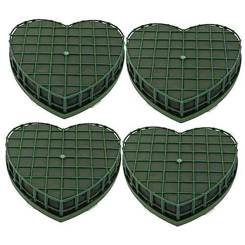 jojofuny 4 Stück Herzform Blumensteckschaum Mit Saugnapf Für Hochzeitsdekoration Blumenschlamm Für Frische Blumenarrangements Einfach Zu Verwenden Langlebig Und Spurenfrei von jojofuny