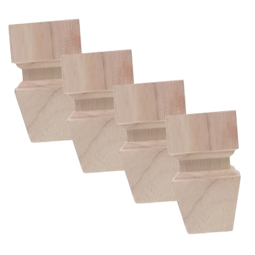 jojofuny 4 Stück Holz Möbelbeine Teiliges Unlackiert Flexibel und Stabil für Sofa Tisch Schrank DIY Möbel Füße für Verschiedene Wohnstile von jojofuny