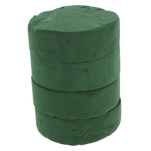 jojofuny 4 Stück Runde Grüne Blumensteckschaum Blöcke Wasserabsorbierender Nasssteckschaum für Frische Blumenarrangements Haltbarer Floristenschaum für Hochzeiten und DIY Dekorationen von jojofuny