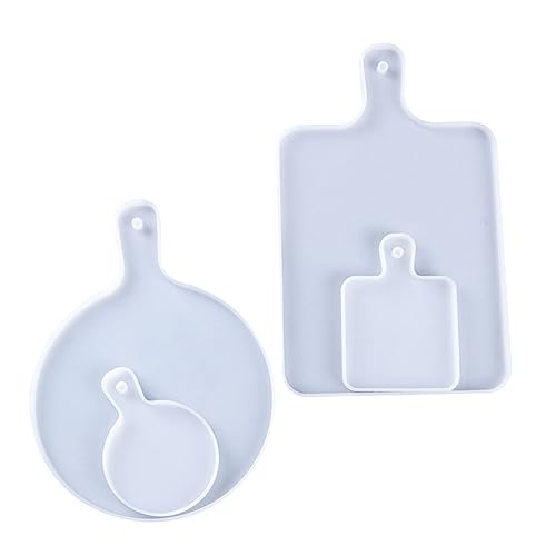 jojofuny 4 Stück Silikonform Gießen Für Untersetzer Harzform Schalenform Untersetzerform Silikonharzform Tablett Diy Form Untersetzer Schimmel Weiß Kieselgel von jojofuny