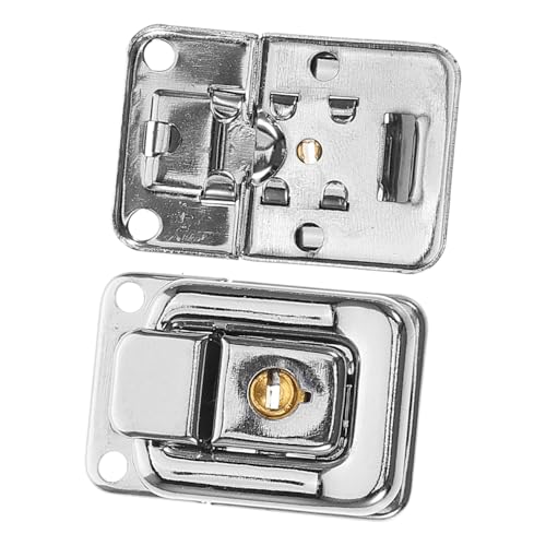 jojofuny 4 Stück Teiliges Eisen schloss Set mit Schlüssel Robuster Haspe Verschluss für Werkzeugkisten Schmuckkästchen Holzkisten und Koffer Einfach zu Bedienen Stilvoller Metallverschluss jojofuny 4 Stück Teiliges Eisen schloss Set mit Schlüssel Robuster Haspe Verschluss für Werkzeugkisten Schmuckkästchen Holzkisten und Koffer Einfach zu Bedienen Stilvoller Metallverschluss von jojofuny