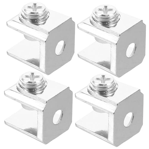 jojofuny 4 Stück Teiliges Glasregalhalter aus Glasbodenträger mit Glatten Kanten Einfache Montage Glasregalhalterung für Badezimmer und Werkstatt Korrosionsbeständig und Langlebig jojofuny 4 Stück Teiliges Glasregalhalter aus Glasbodenträger mit Glatten Kanten Einfache Montage Glasregalhalterung für Badezimmer und Werkstatt Korrosionsbeständig und Langlebig von jojofuny