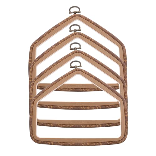 jojofuny 4 Stück Teiliges Hausform Vintage Holzoptik Dekorativer Handarbeitsrahmen für DIY Kreuzstich Kunstwerke Wanddeko Kleine Stickrahmen für Bastelprojekte jojofuny 4 Stück Teiliges Hausform Vintage Holzoptik Dekorativer Handarbeitsrahmen für DIY Kreuzstich Kunstwerke Wanddeko Kleine Stickrahmen für Bastelprojekte von jojofuny