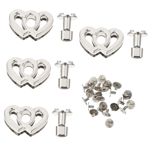jojofuny 4 Stück Teiliges Herzform Schloss aus Robustem Legierungsmetall Langlebige und Verformungsbeständige Taschenverschlüsse Geeignet als Praktische Handtaschen Umhängetaschen jojofuny 4 Stück Teiliges Herzform Schloss aus Robustem Legierungsmetall Langlebige und Verformungsbeständige Taschenverschlüsse Geeignet als Praktische Handtaschen Umhängetaschen von jojofuny