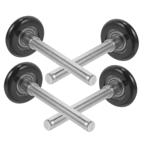 jojofuny 4 Stück Teiliges Nylon Garagentorrollen Leise Laufräder Robust für Automatische Schiebetüren Kompatibel mit Standard Holztoren Vibrationsarm Langlebig von jojofuny