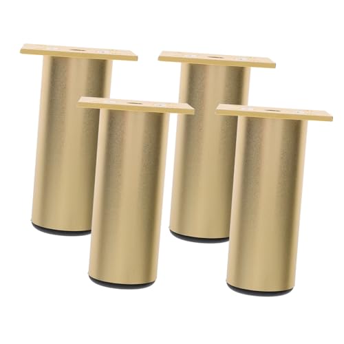 jojofuny 4 Stück Verstellbare Möbelbeine aus Aluminiumlegierung Hohe Tragkraft für Sofa Schrank Tisch und Kommode Modernes Design Goldfarben von jojofuny