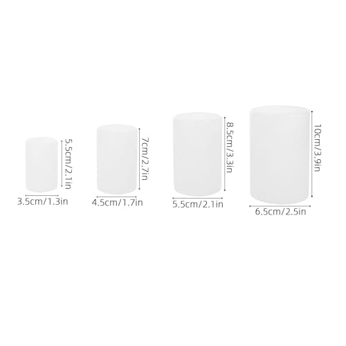 jojofuny 4 Stück Zylinderkerzenformen 30/40/50/60 mm Silikonformen für Harz- und Wachsherstellung – DIY-Formen für Duftkerzen, Seife und Schokolade von jojofuny