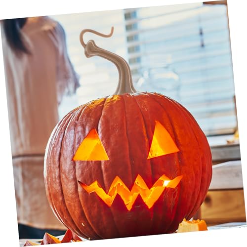 jojofuny 40 Stück Kunststoff Kürbisstiele Halloween Dekoration Kunststoff Kürbisköpfe Bastelzubehör Langlebig Sicher für Kürbisfiguren Party Deko Zubehör von jojofuny