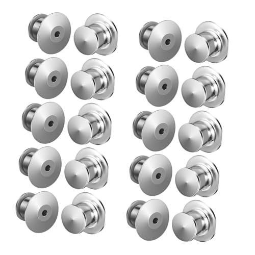 jojofuny 40 Stück Teiliges Metall Pin Back Ersatzset mit Federndem Verschluss Flache Kopfklemme für Broschen Anstecknadeln und Abzeichen Einfach zu Ersetzen Sicherer Halt für Schmuck und von jojofuny