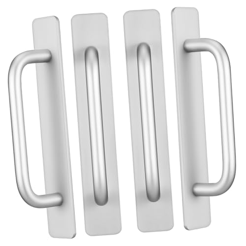 jojofuny 4Stücke Stanzfreie Türgriffe Aluminiumlegierung Selbstklebende Schrankgriffe für Küchen Möbel und Badezimmer Einfache Installation ohne Bohren jojofuny 4Stücke Stanzfreie Türgriffe Aluminiumlegierung Selbstklebende Schrankgriffe für Küchen Möbel und Badezimmer Einfache Installation ohne Bohren von jojofuny