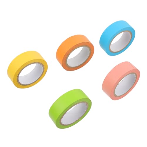 jojofuny 5 Rollen Washi Tape Bunten Farben Dekoband für Diy Scrapbooking und Geschenkverpackungen Beschreibbar und Einfach Abzureißen Zufällige Farbe jojofuny 5 Rollen Washi Tape Bunten Farben Dekoband für Diy Scrapbooking und Geschenkverpackungen Beschreibbar und Einfach Abzureißen Zufällige Farbe von jojofuny