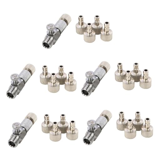 jojofuny 5 Sätze Airbrush Set mit Adapter und Düse Robustes und Verstellbares Verbindungssystem für Airbrush Hochdruckschläuche Installieren und Kompatibel mit Meisten Modellen von jojofuny