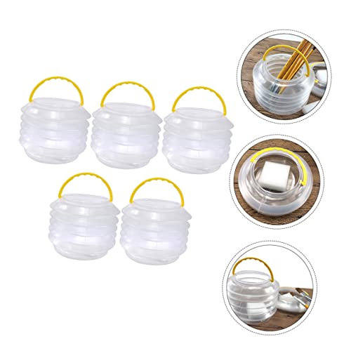 jojofuny 5 Sätze Transparenter Faltbarer Pinselreiniger aus Kunststoff Zusammenklappbarer Malpinsel Waschbehälter Tragbar und Langlebig für Künstler Malunterricht und Hobbygebrauch von jojofuny