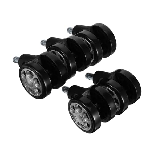 jojofuny 5 Stück Bürostuhl mit Bremse Schwerlast Drehbare Stem Caster Wheels Leise Kratzfeste Office Caster für Gaming Schreibtischstühle von jojofuny