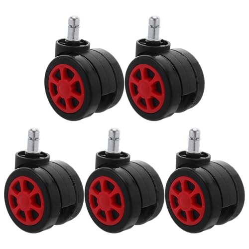 jojofuny 5 Stück Ersatzrollen für Bürostühle: Lenkrollen – Rollen für Computer-Schreibtischstühle – Hochleistungsrollen für Hartholzböden jojofuny 5 Stück Ersatzrollen für Bürostühle: Lenkrollen – Rollen für Computer-Schreibtischstühle – Hochleistungsrollen für Hartholzböden von jojofuny