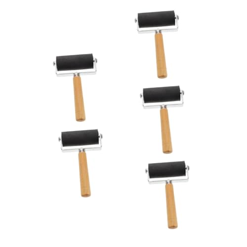 jojofuny 5 Stück Gummiroller mit Holzgriff Ink Roller für Druckgrafik Stempeln Scrapbooking und Tapeten Einfach zu Reinigen und Ergonomisch für Gleichmäßige Tintenverteilung jojofuny 5 Stück Gummiroller mit Holzgriff Ink Roller für Druckgrafik Stempeln Scrapbooking und Tapeten Einfach zu Reinigen und Ergonomisch für Gleichmäßige Tintenverteilung von jojofuny