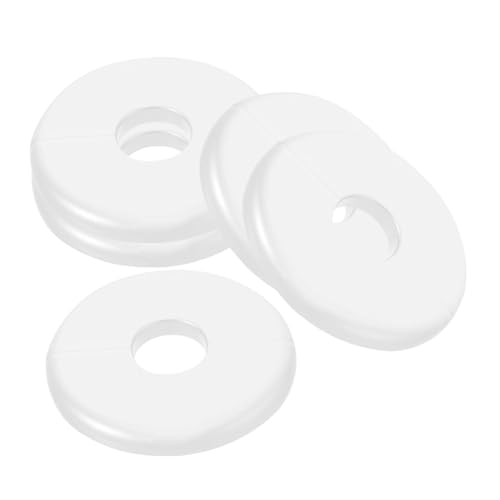 jojofuny 5 Stück Rohrwandabdeckungen Wc Rohrflanschabdeckung Selbstklebende Wandloch Abdeckplatte Rohrabdeckplatte Wand Split Flansch Dekorative Abdeckung Dekorative Rohrabdeckungen Weiß von jojofuny