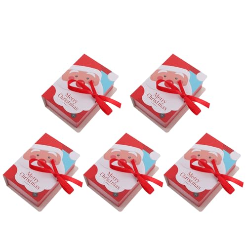 jojofuny 5 Stück Teiliges Buchförmige Weihnachtsgeschenkboxen aus Stabilem Karton Kreative Süßigkeiten-aufbewahrungsboxen für Party Dekoration und Geschenkverpackung Weihnachtsschachteln jojofuny 5 Stück Teiliges Buchförmige Weihnachtsgeschenkboxen aus Stabilem Karton Kreative Süßigkeiten-aufbewahrungsboxen für Party Dekoration und Geschenkverpackung Weihnachtsschachteln von jojofuny