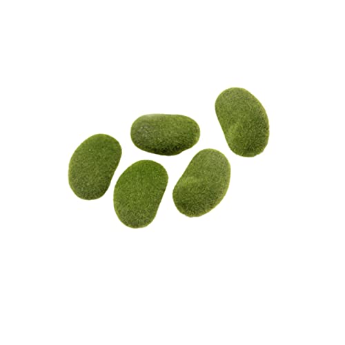 jojofuny 5 Stück Teiliges Künstliche Moossteine Dekorative Mooskugeln Grüne Imitationsfelsen für Terrarien Blumendekoration Feengärten Langlebige und Realistische Steindeko von jojofuny