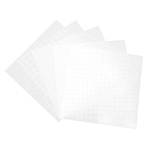 jojofuny 5 Stück Kunststoffnetz Blätter Für Selbstgemacht Taschenherstellung 30x30cm Für Stickerei Häkeln Und Bastelprojekte Vielseitig Einsetzbar Als Untersetzer Oder Dekorationen von jojofuny