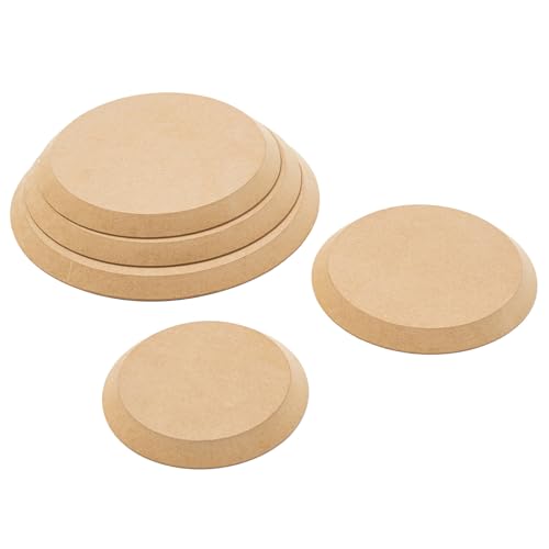 jojofuny 5-teilige Töpferform: Keramikformen für Töpferton – Formen zur Formung runder Platten – Modellform aus Holz für Keramikgeschirr von jojofuny