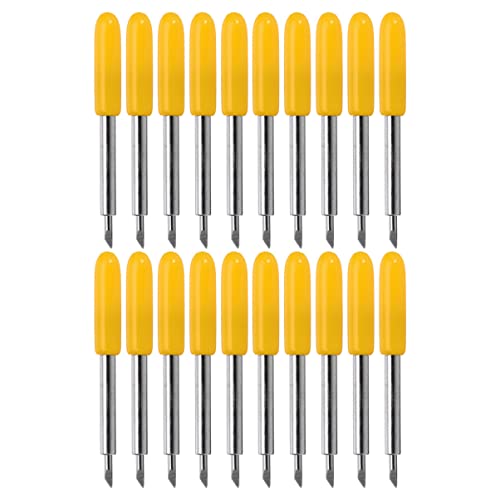 jojofuny 50 Stück Beschriftungsmesser Klinge Vinyl Plotterschneider Wolfram Stahl Yellow von jojofuny