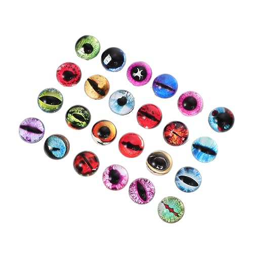 jojofuny 50 Stück Künstliche Augen Augäpfel Puppe Miniaturen falsche Augen Farbe Glubschaugen farbig Augapfel für DIY Augen zum Basteln Augenaufkleber Augen basteln Glas von jojofuny