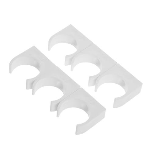 jojofuny 50 Stück Kunststoff Rohrschellen U förmig Weiß Wasserrohr Halter Clips für Automobil und Mechanik Befestigung Rohrhalter Stabil und Einfach Justierbar von jojofuny