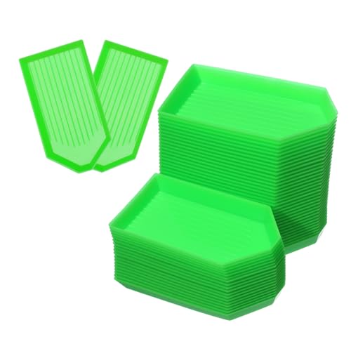 jojofuny 50 Stück Teiliges Kunststoff Sortier für Schmuckperlen und Diamanten Großes Herzform Rhinestone Tray für DIY Basteln Aufbewahrung von Kleinteilen für Kunsthandwerk und Dekoration von jojofuny