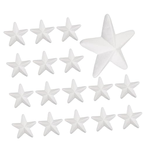 jojofuny 50 Stück Weiße Schaumstoff Fünf Punkte Sterne Polystyrol Bastelsterne für DIY Handwerksprojekte Weihnachtssterne für Dekorationen und Schulprojekte jojofuny 50 Stück Weiße Schaumstoff Fünf Punkte Sterne Polystyrol Bastelsterne für DIY Handwerksprojekte Weihnachtssterne für Dekorationen und Schulprojekte von jojofuny