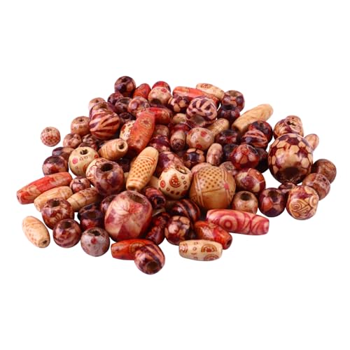 jojofuny 500 Stück DIY Tube Perlen für Dreadlocks Imitation Holz Haarperlen Haarflechten Zubehör Bunte Bastelperlen für Frisuren Armbänder Schmuckherstellung und Kreative DIY Projekte von jojofuny