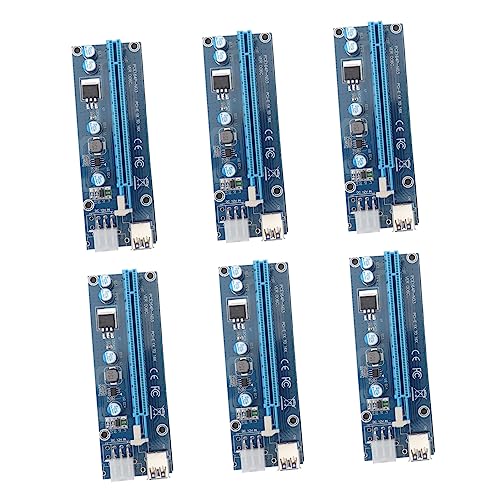 jojofuny Pci Express Riser 6 Mining- 6 Sets Pcie 1x Bis 16x Datenübertragung Plattierter Leiter jojofuny Pci Express Riser 6 Mining- 6 Sets Pcie 1x Bis 16x Datenübertragung Plattierter Leiter von jojofuny