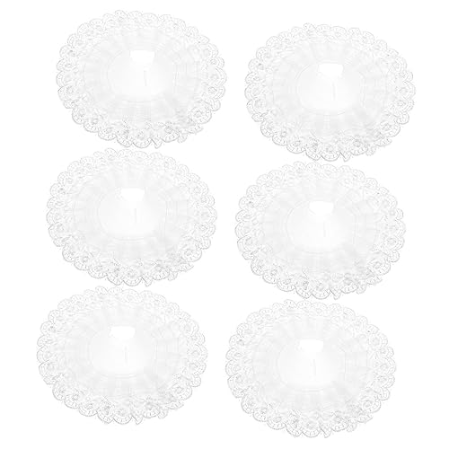 jojofuny 6 Stück Blumen Erhaltener Spitzenhut Blumenspitzenhut Hochzeitsbedarf Und Zubehör Hochzeitsstrauß Spitze Hochzeit Für Die Braut Spitzenbesatz Hochzeitsblumenbedarf von jojofuny
