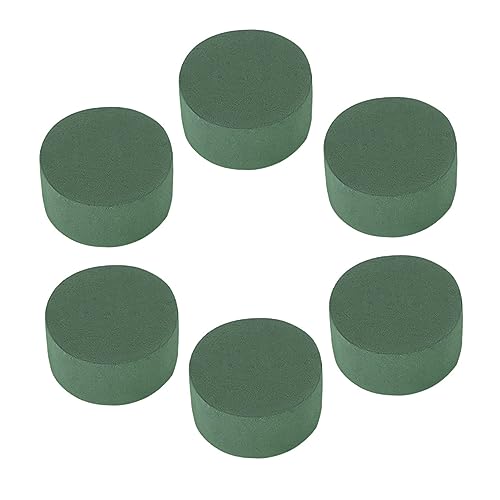 jojofuny 6 Stück Runde Blumenschäumchen Stark Wasserabsorbierend Basis für Blumenarrangements und Geruchsneutral für Frischblumen und Trockenblumen von jojofuny