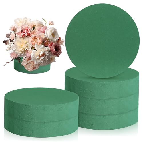 jojofuny 6 Stück Runde Blumenschaumblöcke Langlebiger und Trockenschaum mit Wasserhaltefunktion Pflanzlicher Schaum für Hochzeitsdekoration Kunstprojekte Tischmittelstücke von jojofuny