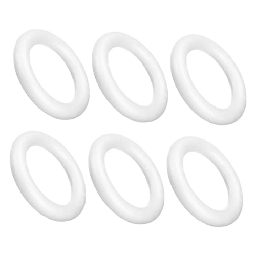jojofuny 6 Stück Teiliges Schaumstoff Ring Unbemalt DIY Kranz Bastelmaterial für Weihnachtsdekorationen und Kreative Handwerksprojekte jojofuny 6 Stück Teiliges Schaumstoff Ring Unbemalt DIY Kranz Bastelmaterial für Weihnachtsdekorationen und Kreative Handwerksprojekte von jojofuny